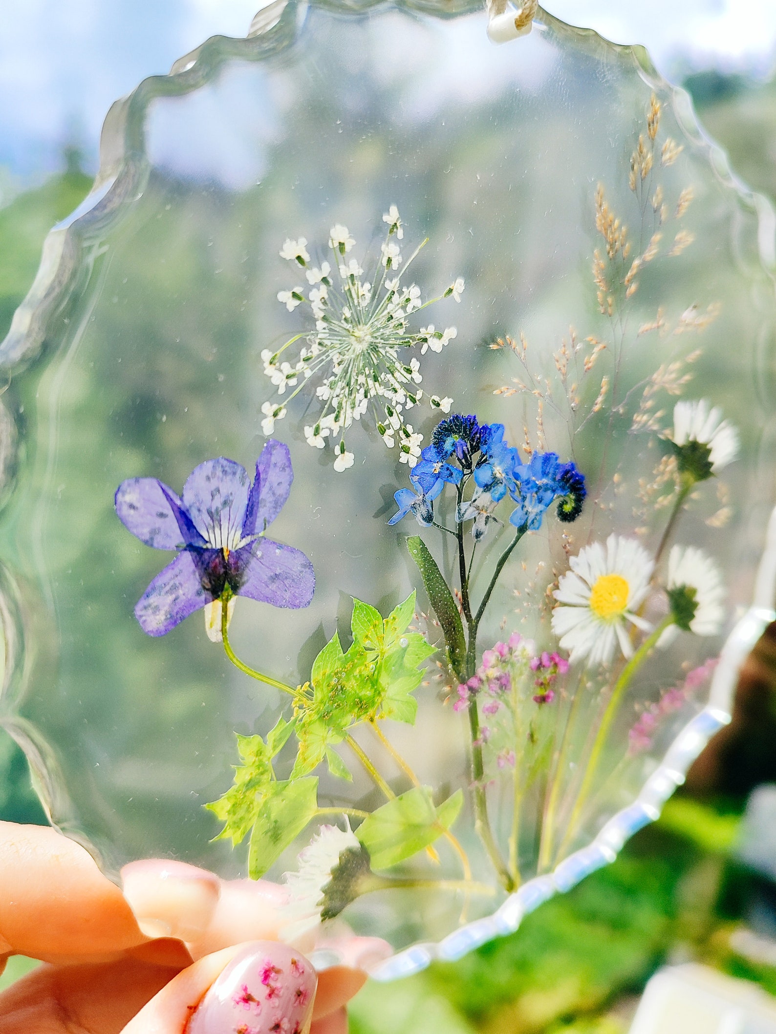 Kann Man Frische Blumen In Harz Gießen Wandhänger Dekohänger Mit Echten Blumen Harz Boho Vintige Deko