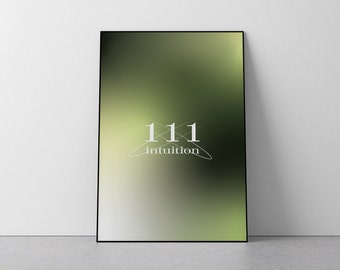 111 Angel Number print | Gradient wall poster