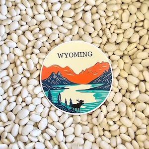Wyoming Mountain Moose Decal Sticker