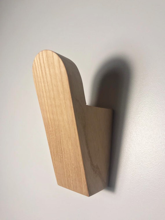 Wall Mounted Coat Hook Wooden Coat Hook Natural Ash Wood Etsy