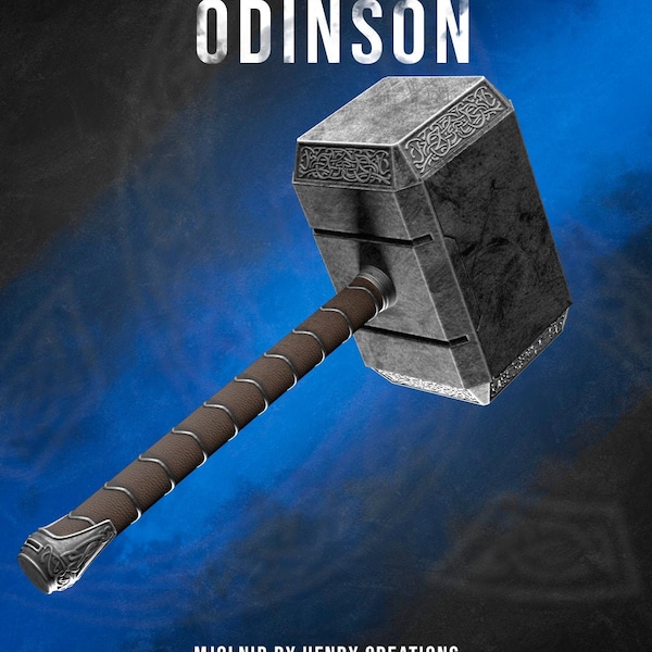 Mjolnir Hammer of Thor. 3D file. Super accurate version. Easy to Assemble