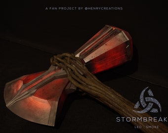 Stormbreaker. LEDs · Smoke. 3D Printable Thor Axe. Head Files Only