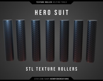 Texture Roller Hero pattern for Cosplay. STL file to print. 3D printing. Eva foam, clay, leather.