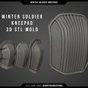 3D Printable Winter Soldier Kneepads. Includes printable molds! STL File for silicone casting.