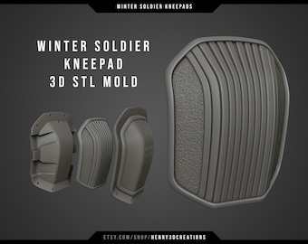 3D Printable Winter Soldier Kneepads. Includes printable molds! STL File for silicone casting.