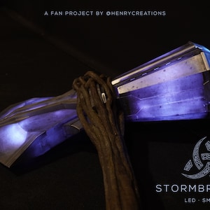 Stormbreaker. LEDs Smoke. 3D Printable Thor Axe. Interior Files Only image 1