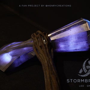 Stormbreaker. LEDs Smoke. 3D Printable Thor Axe. Interior Files Only image 1