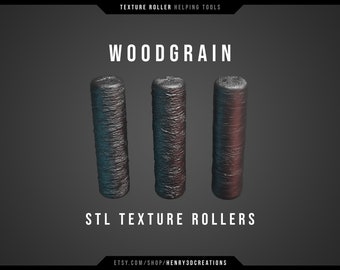 Texture Roller Wood Grain for Cosplay. STL file to print. 3D printing. Eva foam, clay, leather.