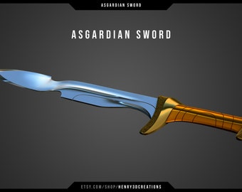 Asgard Sword. STL 3D file for 3D printing. Thor Sword Armor. Dagger