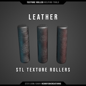 Texture Roller Leather effect for Cosplay. STL file to print. 3D printing. Eva foam, clay, leather