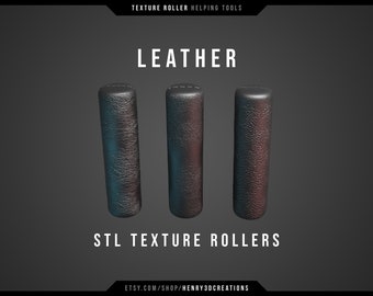 Texture Roller Leather effect for Cosplay. STL file to print. 3D printing. Eva foam, clay, leather