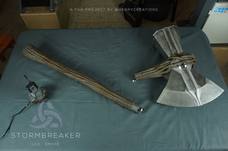 Stormbreaker. LEDs Smoke. 3D Printable Thor Axe. Interior Files Only image 5