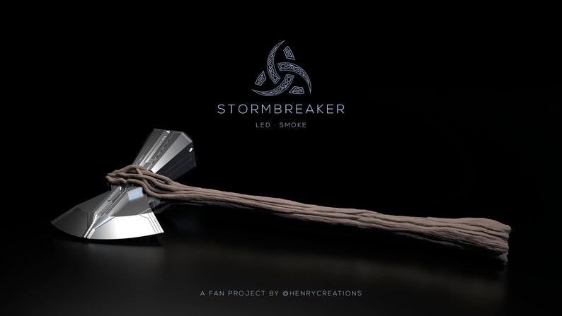 Stormbreaker. LEDs Smoke. 3D Printable Thor Axe. Interior Files Only image 4