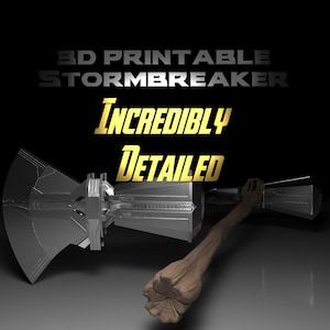 Stormbreaker Ultra Detailed 3D STL Model for Cosplay. Incredibly Accurate, 1:1 With realistic wood texture image 4