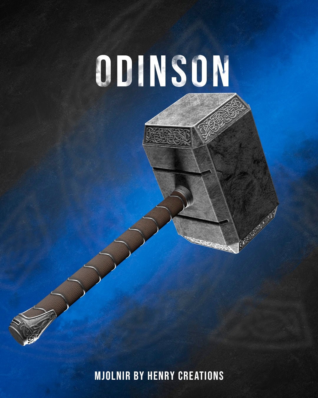 STL file MJOLNIR HAMMER- THOR GOD OF WAR RAGNAROK (one piece