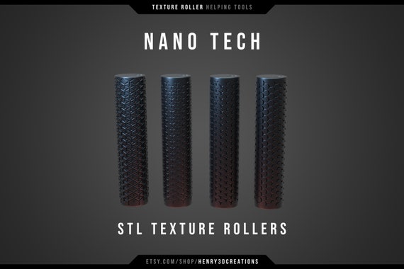 Texture Roller Nanotech pattern for Cosplay. STL file to print. 3D printing. Eva foam, clay, leather.