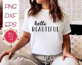 Hallo schöne SVG, kommerzielle Nutzung T-shirt Design (digitaler Download)