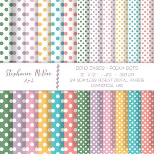 Boho Basic Polka Dots Digital Paper, Commercial Use, Digital Download, Boho Digital Paper, Polka Dots Digital Paper