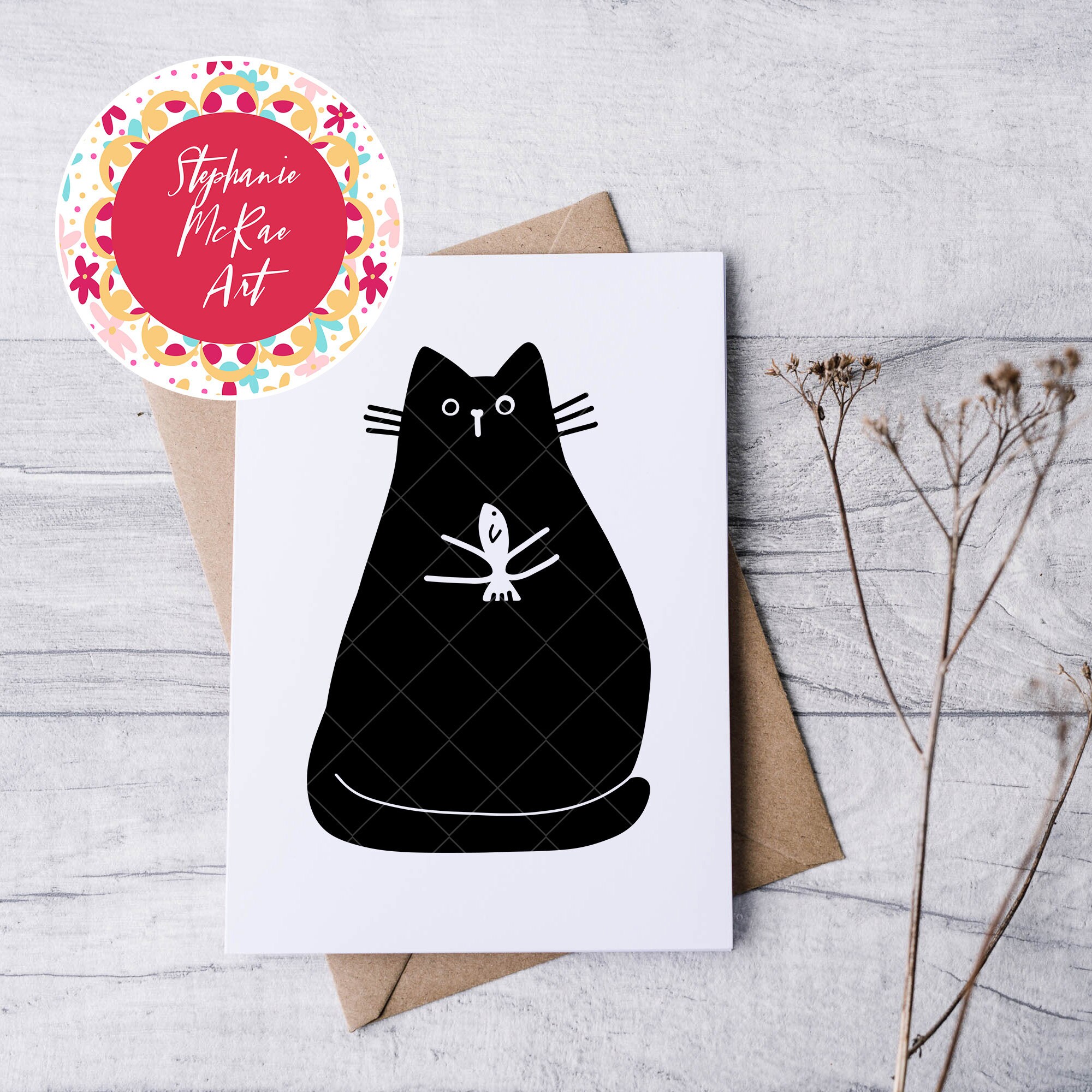 Catloveページ Chonky Cat SVG Bundle - Fat Cat SVG Bundle - Cute Black Cat