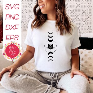 Cosmic Kitty svg, celestial svg, mystical svg, cat svg, digital download, shirt svg, moon svg, moon phases svg