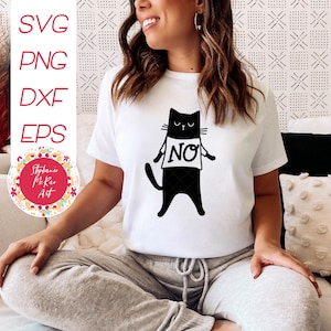 Black Cat SVG, tshirt svg, cat svg, cat lover svg, sarcastic svg, digital download, funny svg, funny shirt svg