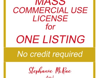 Mass Production Commercial Use License for Stephanie McRae Art's Digital Papers and Clip Art