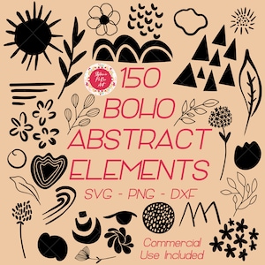 Boho Abstract SVG Bundle, Boho svg bundle, abstract svg bundle, boho clipart, descarga digital