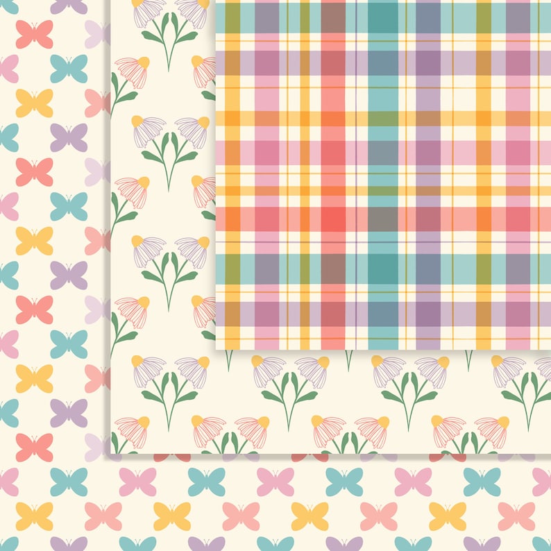 Boho Floral Digital Paper Pack, Seamless Patterns (digital Download) - Etsy