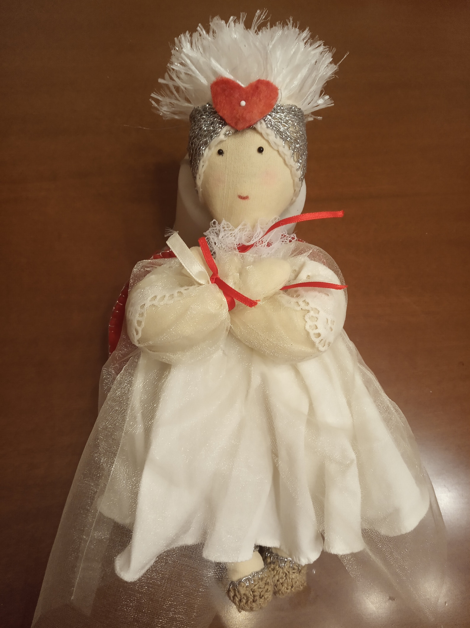 Handmade valentine doll.Textile doll of St. Valentine. Gift Etsy