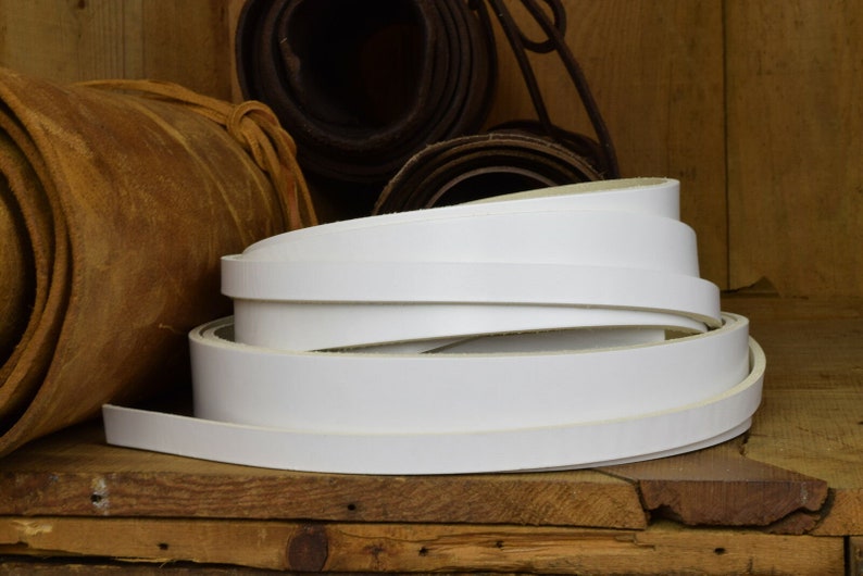 127cm LONG natural 3.5mm THICK VEG TAN BEND LEATHER STRAP COWHIDE VARIOUS WIDTHS