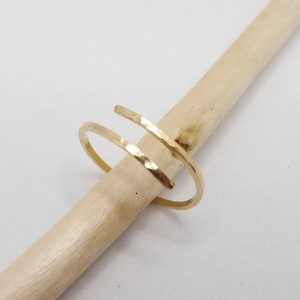 Gold-filled hammered ring - minimalist ring