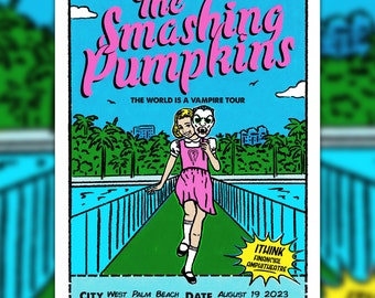 Smashing Pumpkins West Palm Beach Tour Screenprint - Signed & Numbered
