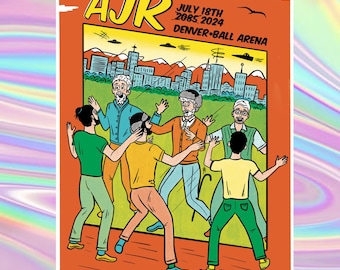 Foil AJR Denver 2024 Concert Poster: Signed Screenprint