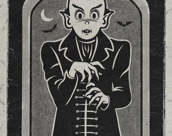 The Count - mini retro comic-inspired print