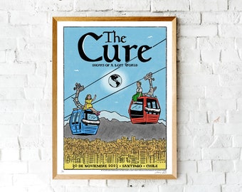 The Cure Santiago Chile 2023 Tour Poster – Signed & Numbered Giclée Print