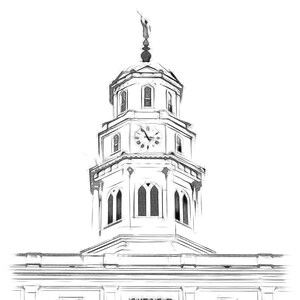 Nauvoo LDS Temple - Instant Digital Photograph - Artistic Rendering Download