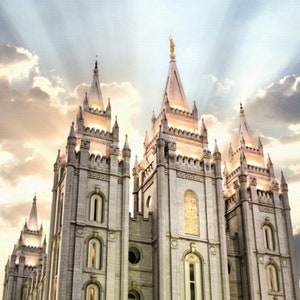 Salt Lake City Temple - Instant Digital Photograph - Artistic Rendering Download
