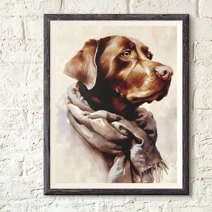 Printable Labrador Retriever Painting - Dog Collection - Digital Painting Art Print, Wall Art Digital Download