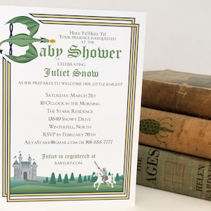 Knights & Dragons Editable Invitation || Edit Yourself in Adobe Reader || Baby Shower Birthday Party || Fairytale Fantasy White Horse
