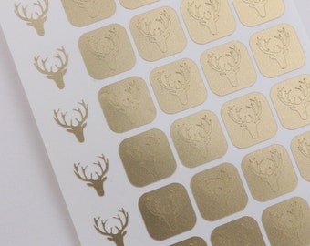 Deer Head, Nail Decals, Nail Stickers, Christmas Nail Stickers, Bold n Trendy