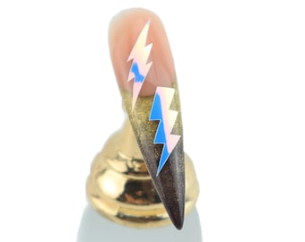Lightning Bolt Nail Decals Stickers, Nail Decals, Nail Stickers, Bold n Trendy