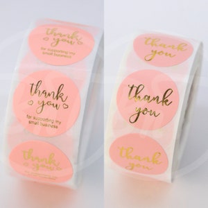 1,000 Stickers 1&quot; Thank you Stickers, Thank For Supporting My Small Business,