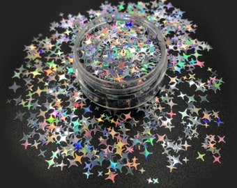 Four Point Star Nail Art, Star Nail Spangles, Nail Art Spangles, Solvent resistant, Bold n Trendy