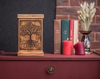 Urns for Human Ashes Cremation Urns /Memorial Urns/Memory box/Large Urns for Human  - Tree of Life Wooden Urns Wooden Urn
