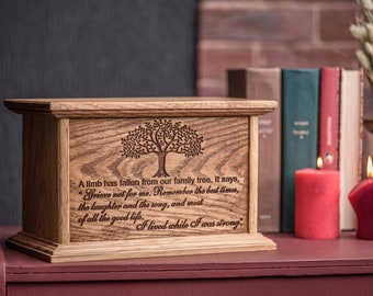 Cremation Urns for Human Ashes /Memorial Urn/Memory box - Tree of Life Wooden Urns Wooden Urn