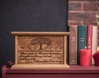 Urns for Human Ashes / Cremation  Memorial Urn/Memory box - Tree of Life Wooden Urns Wooden Urn