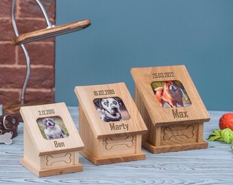 Pet Loss Pet urn Doghouse memorial box cremation pet urn for animals dogs cats birds rabbits keepsake urn pet memorial box engraved