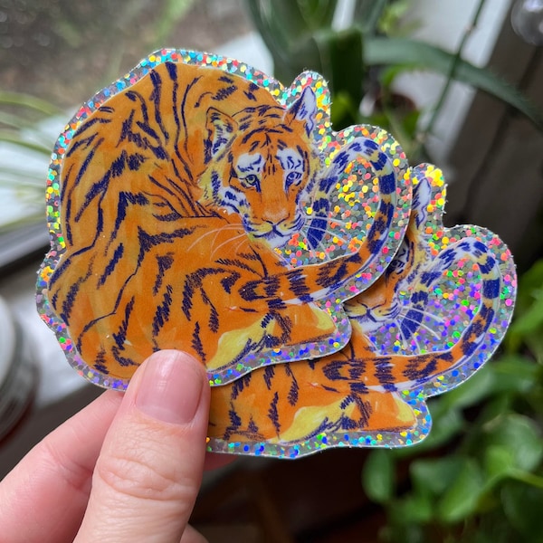 Holografischer Tiger Sticker