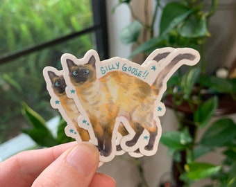 Silly Goose Kitty Sticker