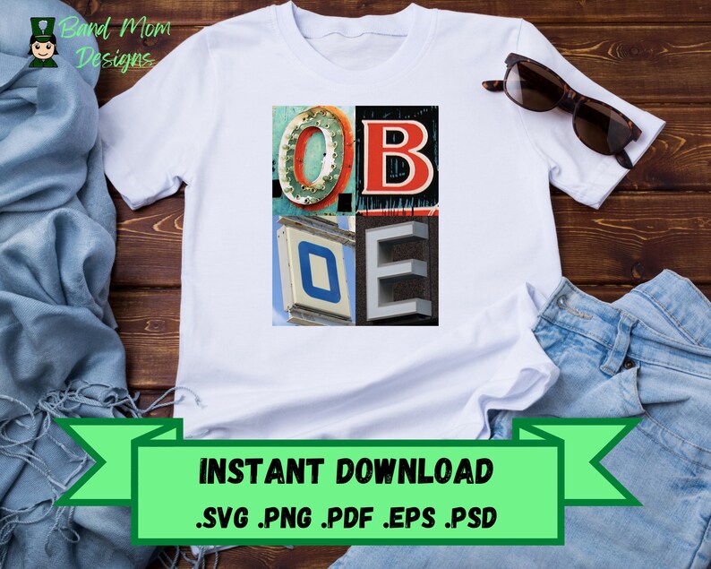 Artsy Alphabet Oboe Marching Band Digital Download Etsy